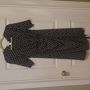 Motherhood maternity black and white short-sleeve dress. Size L